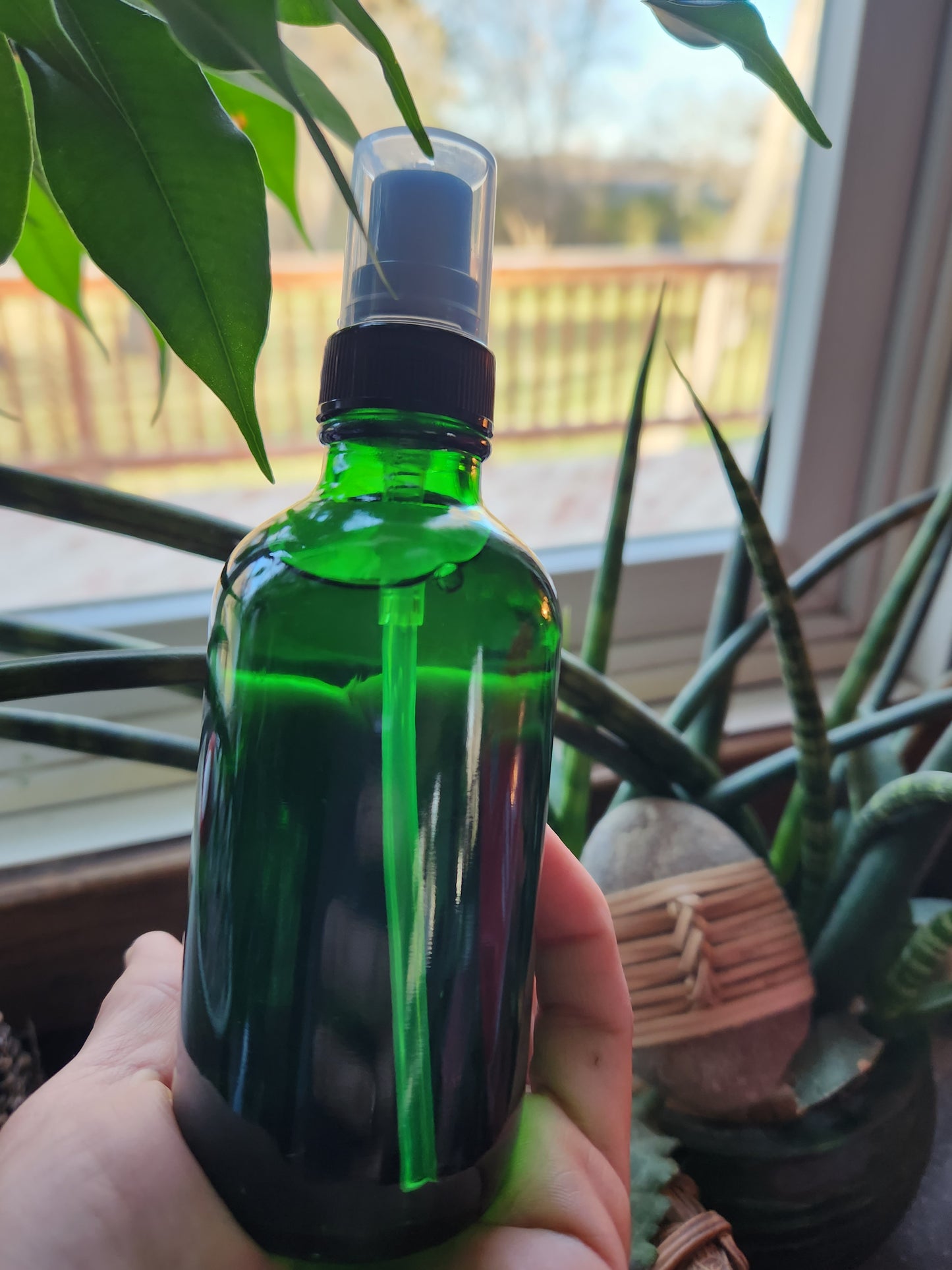 Rosemary Hydrosol 4 ounce glass spray bottle